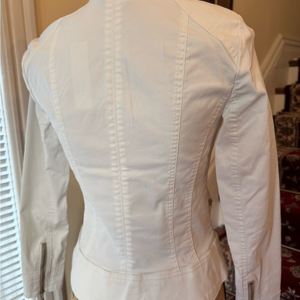 White House Black Market Faux Leather Moto Jacket - Picture 3 of 11
